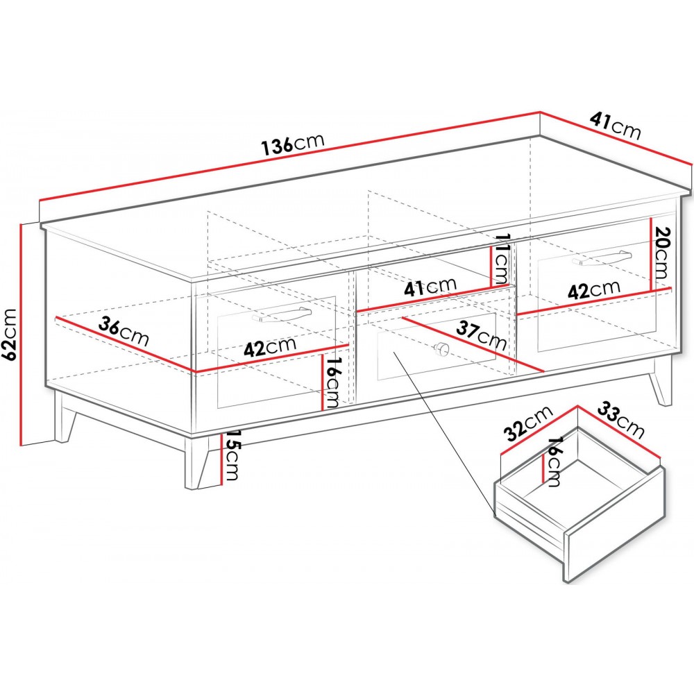 Έπιπλο τηλεόρασης Wind SE08