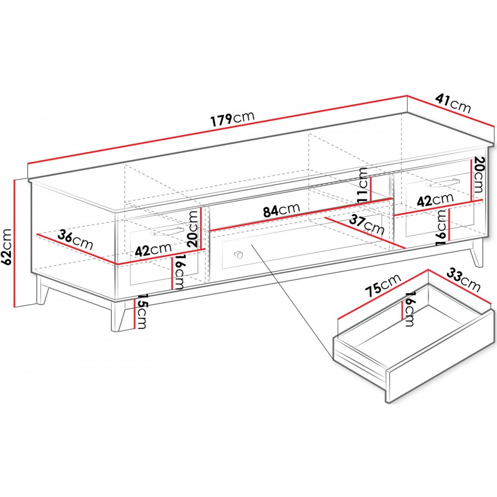 Έπιπλο τηλεόρασης Wind SE09