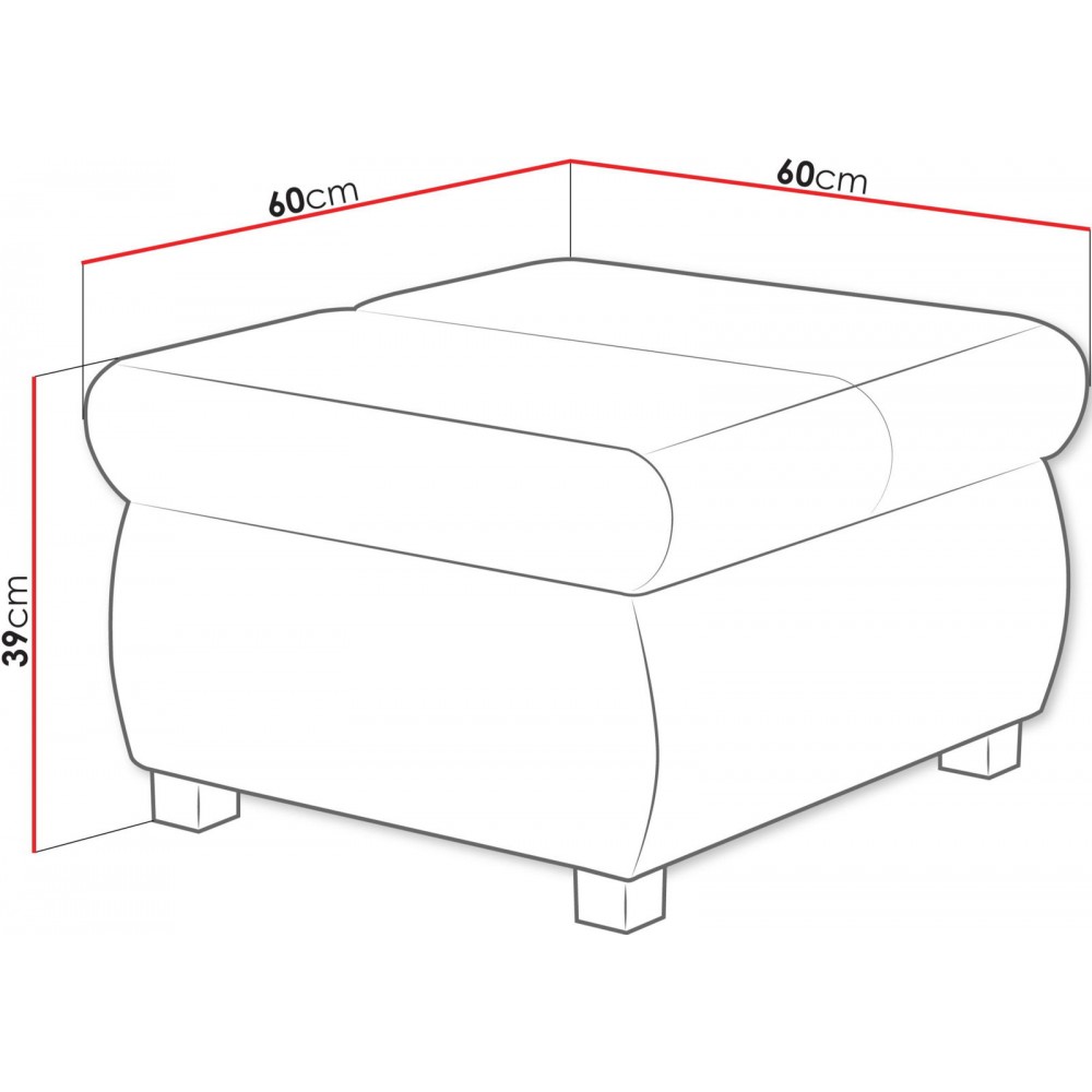 Πουφ Bangkok -Πορτοκαλί