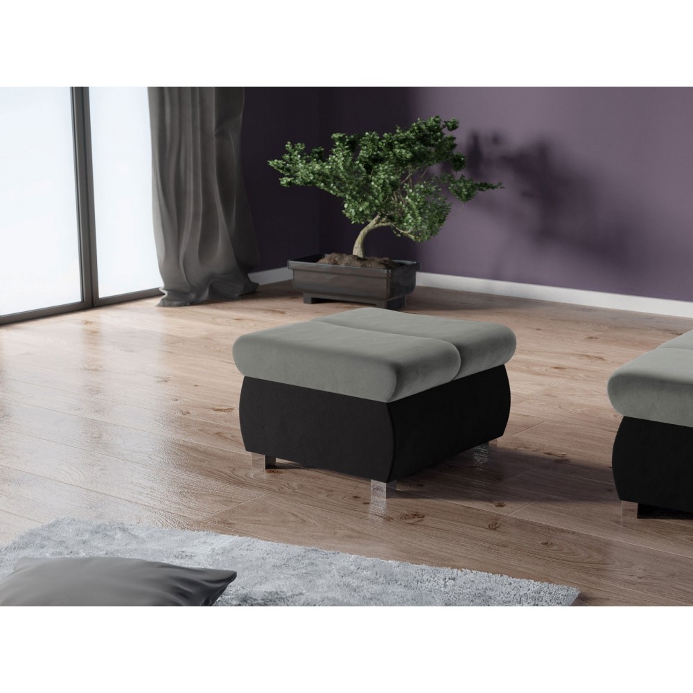 Πουφ Bangkok -Γκρι - Μαύρο