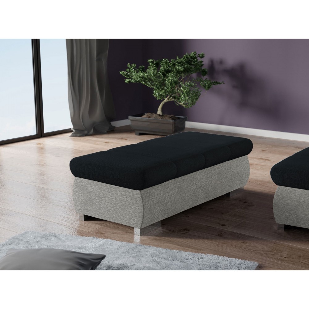 Πουφ Bangkok Plus-Μαύρο - Γκρι