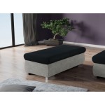 Πουφ Bangkok Plus-Μαύρο - Γκρι