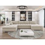 Γωνιακός καναπές Caro-Εκρού