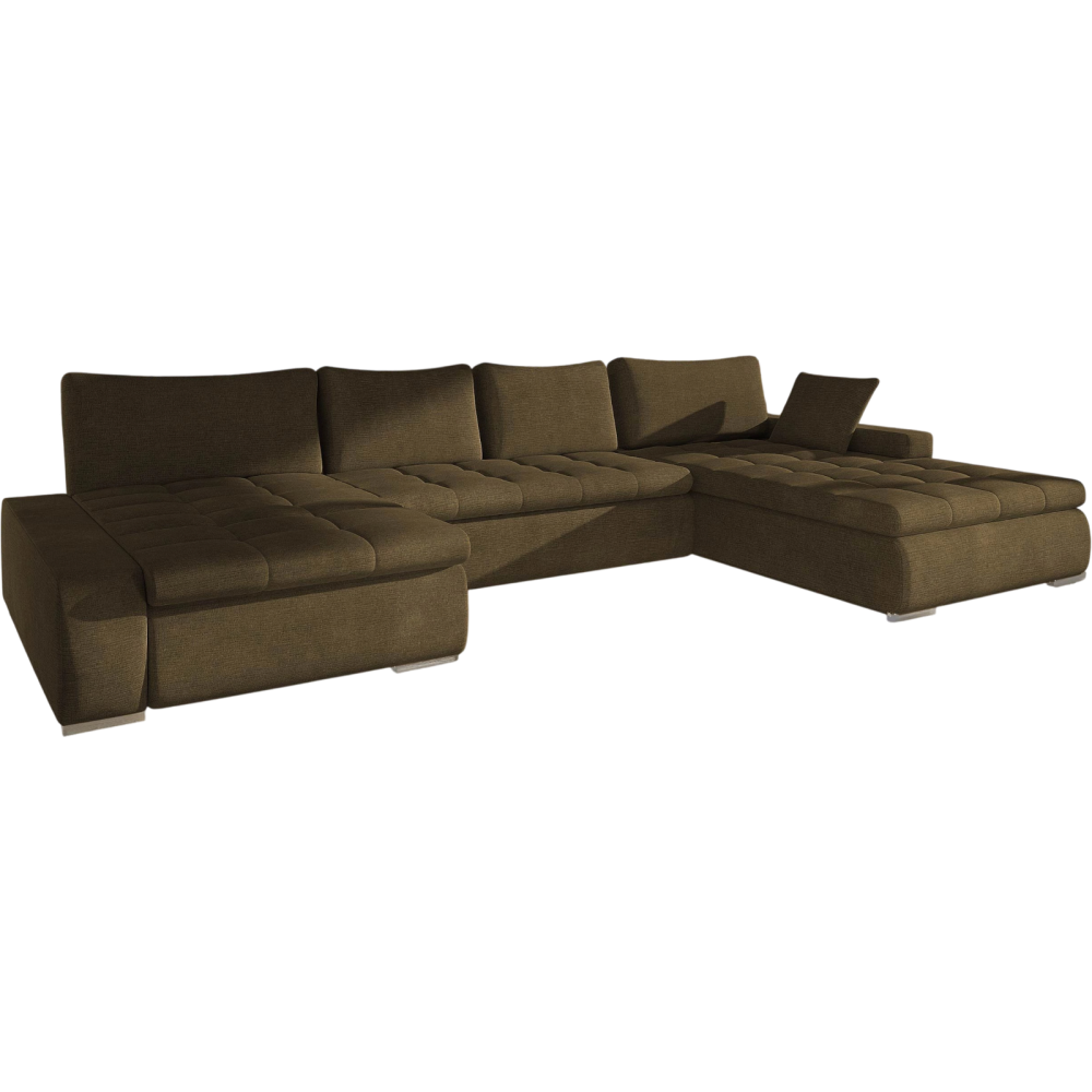 Γωνιακός καναπές Caro-Καφέ