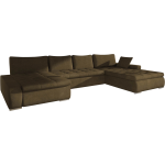 Γωνιακός καναπές Caro-Καφέ