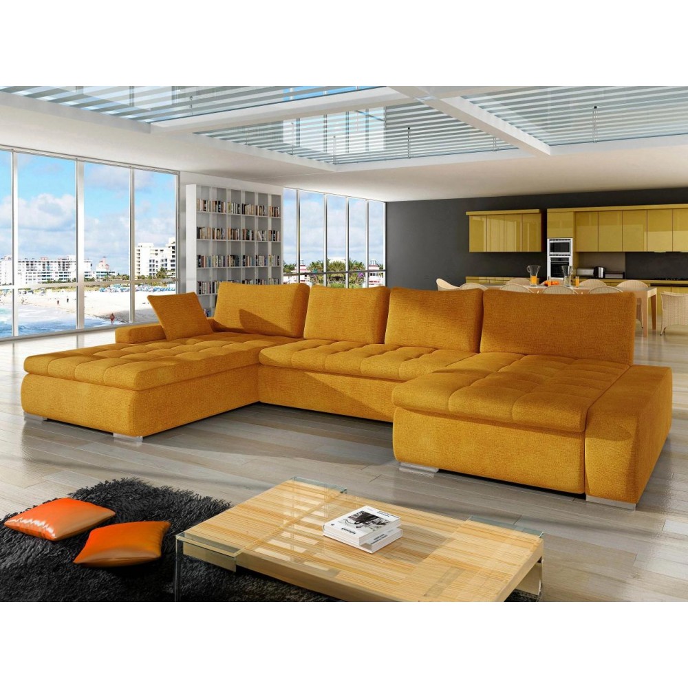 Γωνιακός καναπές Caro-Πορτοκαλί
