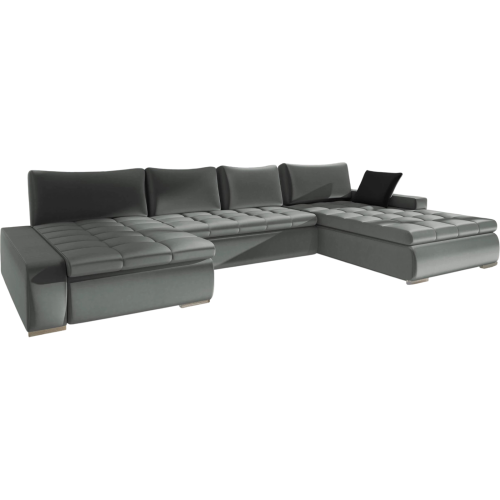 Γωνιακός καναπές Caro-Γκρι Σκούρο