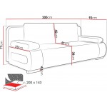 Καναπές - κρεβάτι Emma-Γκρι Ανοιχτό