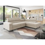 Γωνιακός καναπές Laris-Μπεζ-Δεξιά