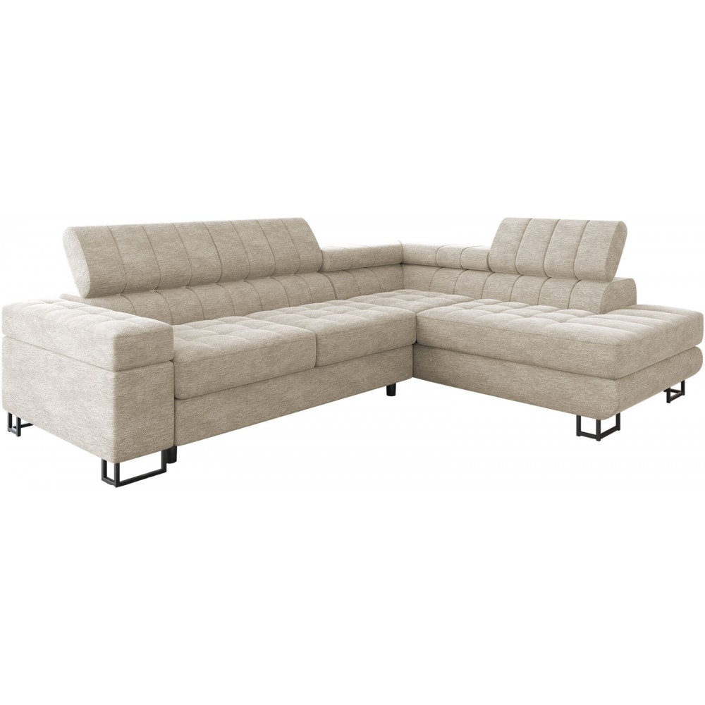 Γωνιακός καναπές Laris-Μπεζ-Δεξιά