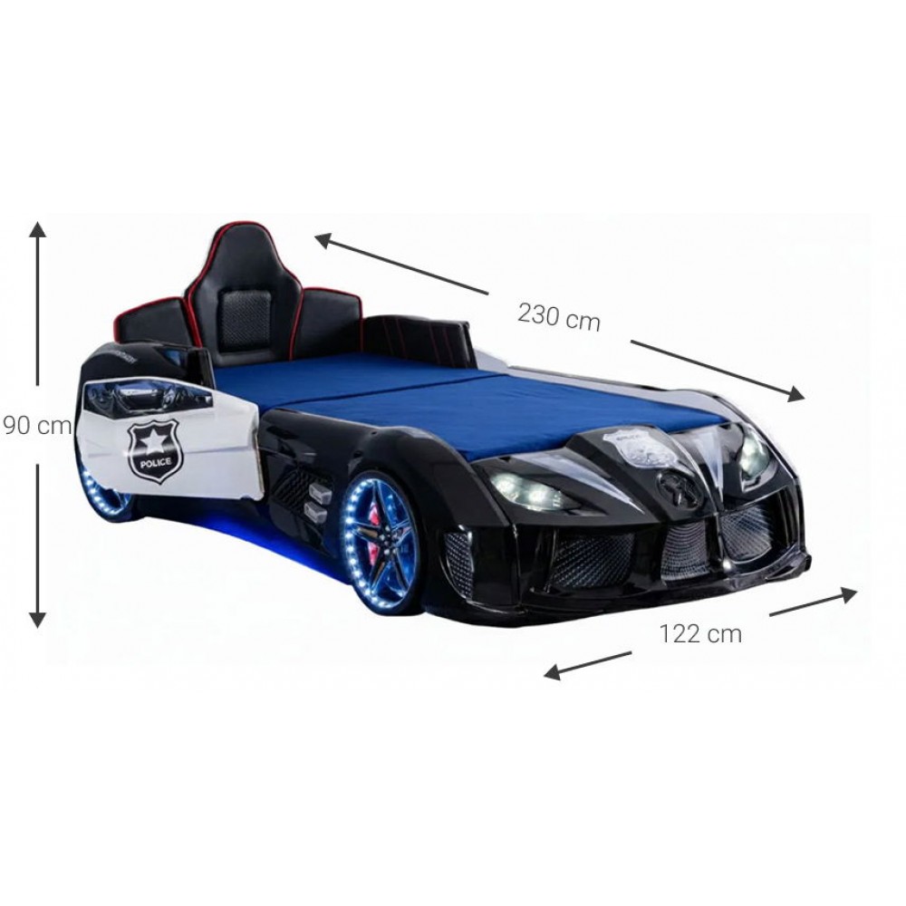 Παιδικό Κρεβάτι Police Racer LED