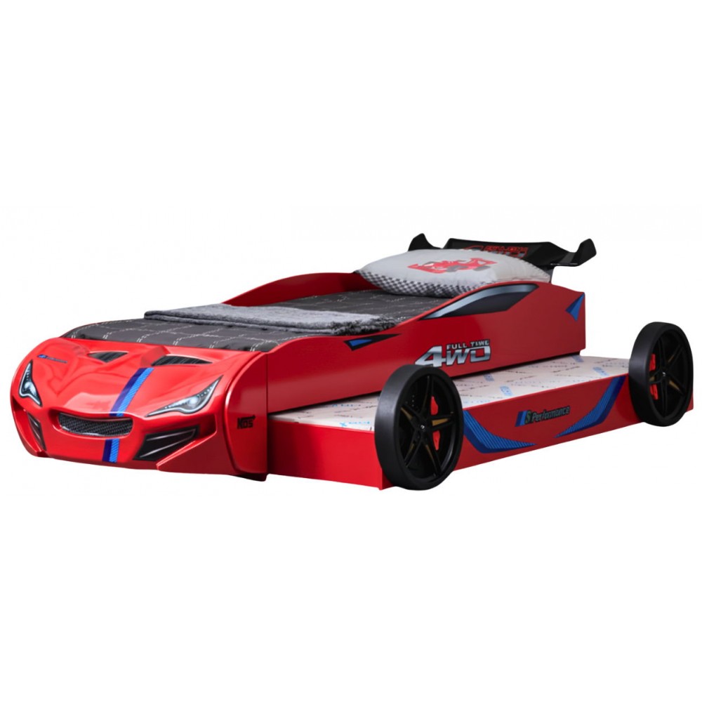 Παιδικό Κρεβάτι Turbo GT Duo-Κόκκινο