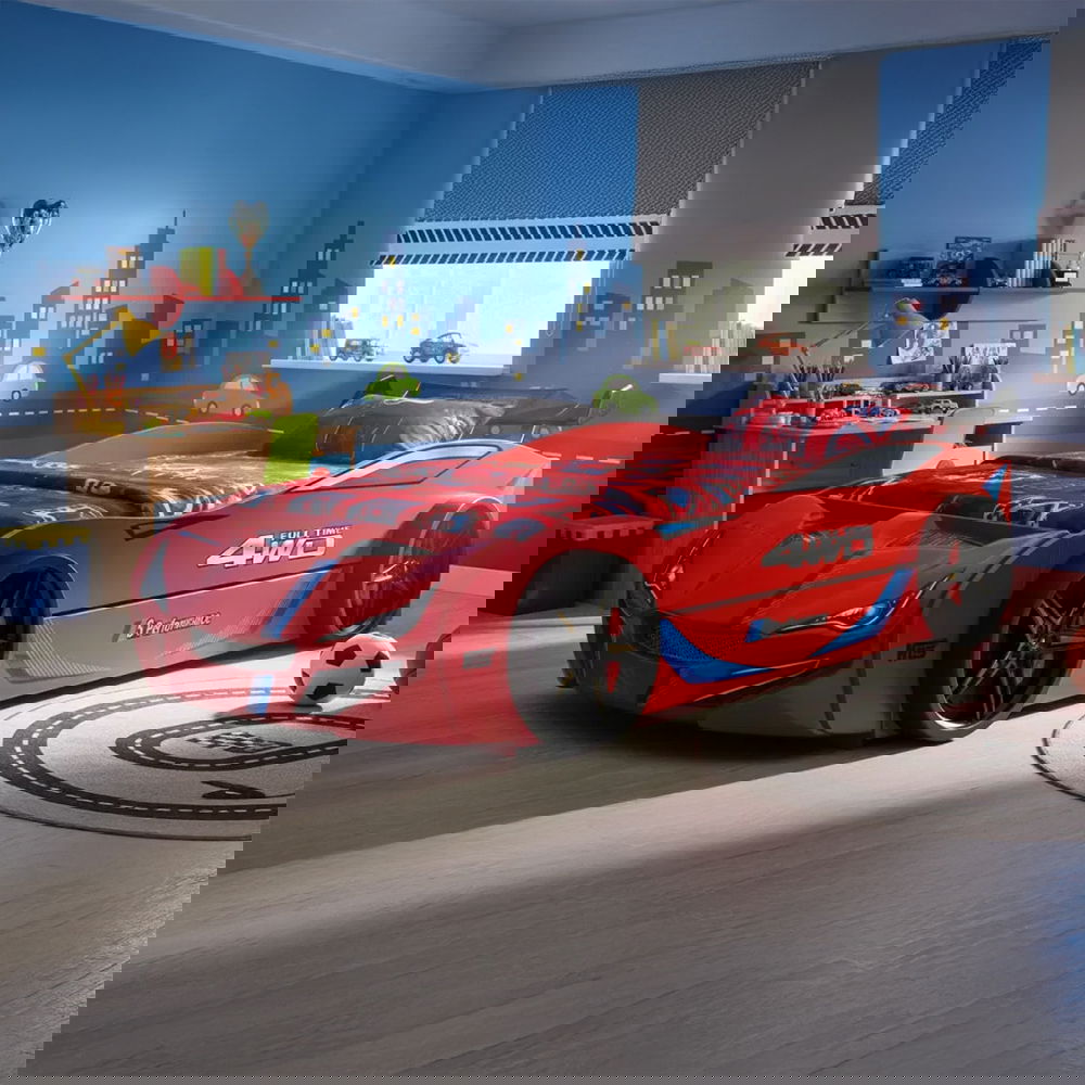 Παιδικό Κρεβάτι Turbo GT Duo-Κόκκινο