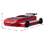 Παιδικό Κρεβάτι Turbo GT Duo-Κόκκινο