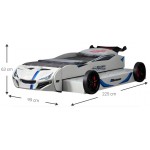 Παιδικό Κρεβάτι Turbo GT Duo-Λευκό