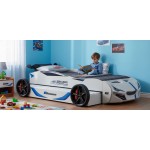 Παιδικό Κρεβάτι Turbo GT Duo-Λευκό