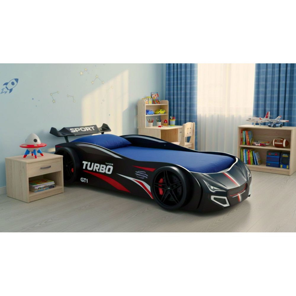 Κρεβάτι παιδικό Turbo plus-Μαύρο