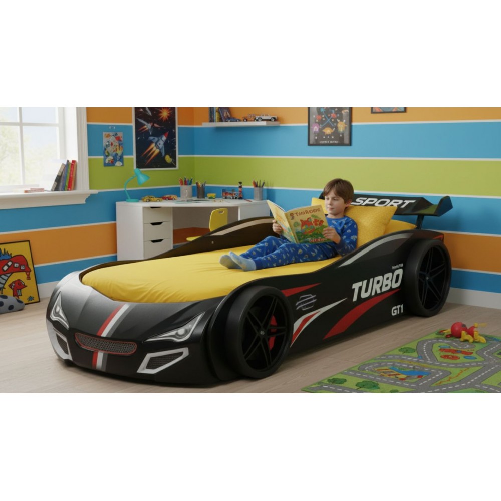 Κρεβάτι παιδικό Turbo plus-Μαύρο