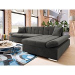 Γωνιακός καναπές Malwi-Ανθρακί-Δεξιά