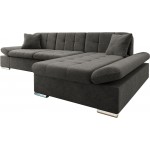 Γωνιακός καναπές Malwi-Ανθρακί-Δεξιά