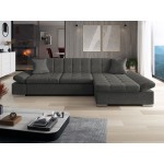 Γωνιακός καναπές Malwi-Ανθρακί-Δεξιά