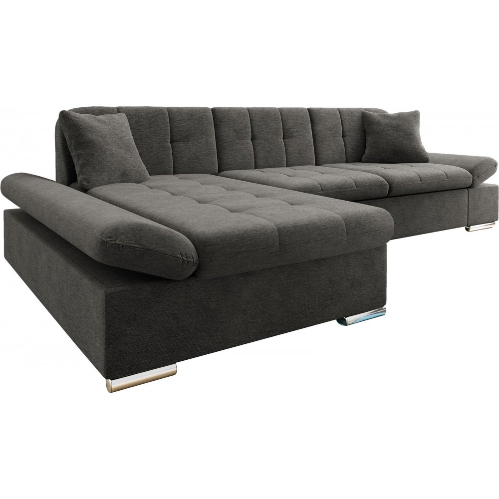 Γωνιακός καναπές Malwi-Ανθρακί-Αριστερή