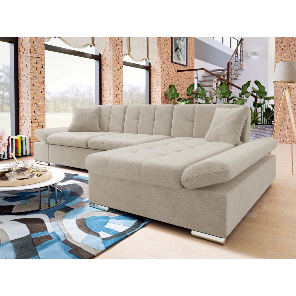 Γωνιακός καναπές Malwi-Εκρού-Δεξιά