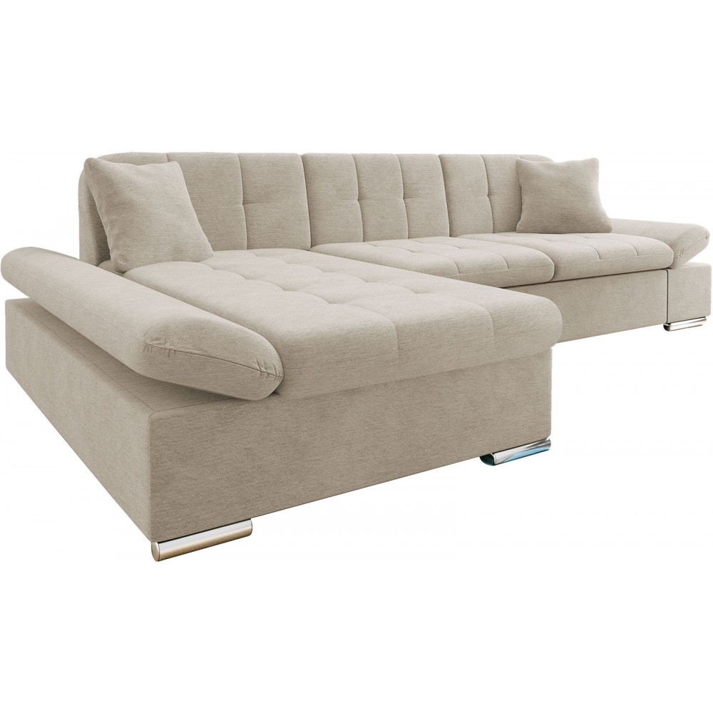 Γωνιακός καναπές Malwi-Εκρού-Αριστερή