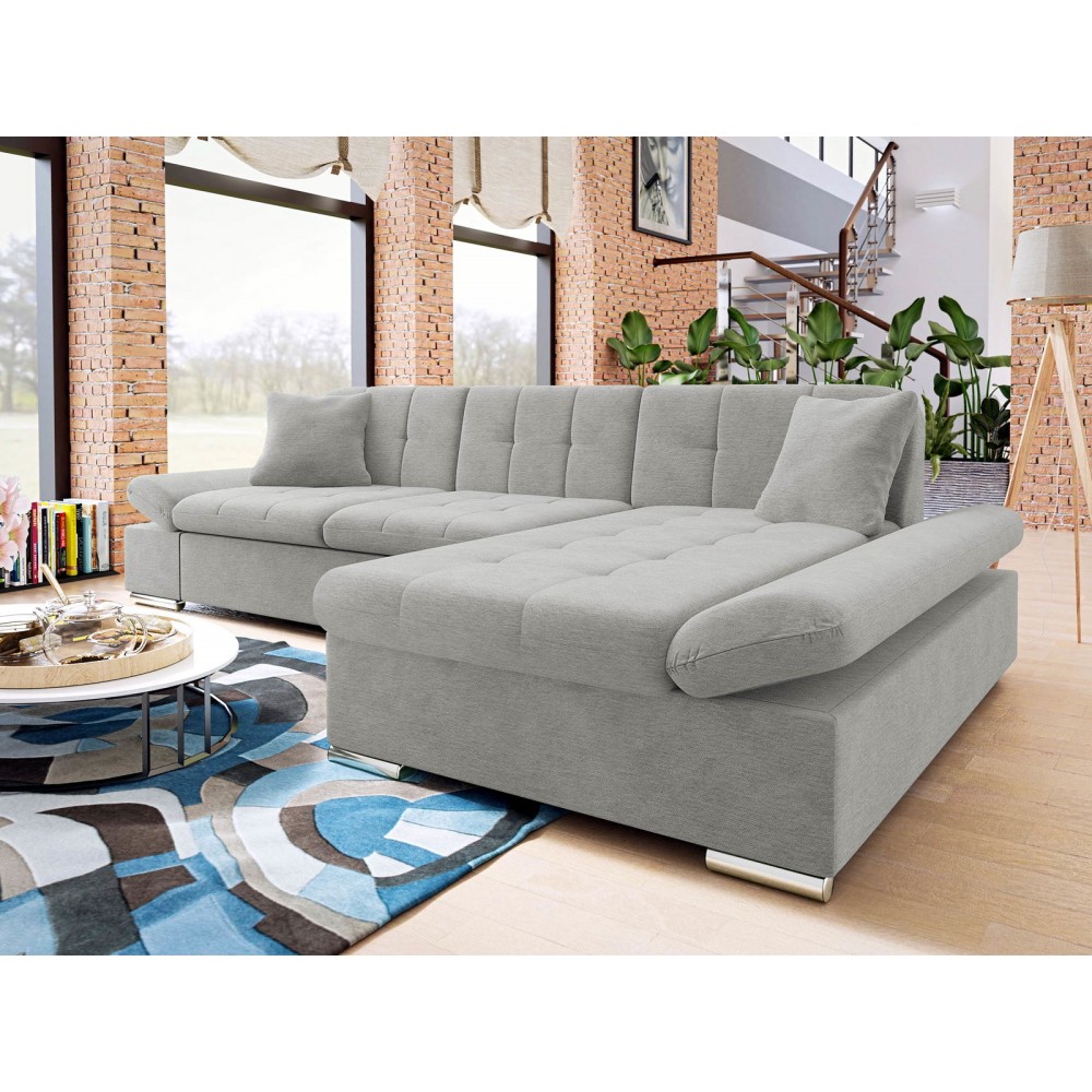 Γωνιακός καναπές Malwi-Γκρι Ανοιχτό-Δεξιά