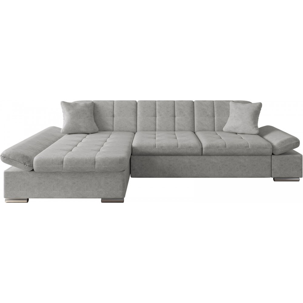 Γωνιακός καναπές Malwi-Γκρι Ανοιχτό-Αριστερή