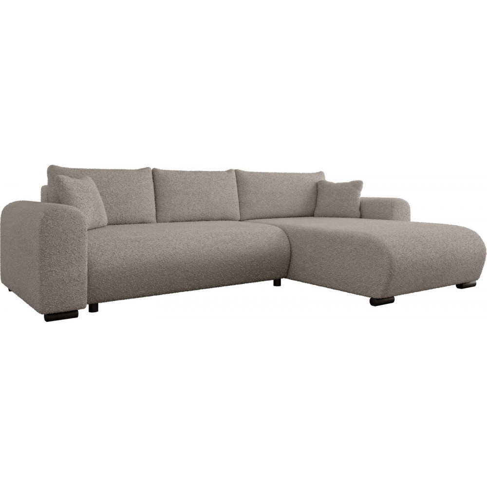 Γωνιακός καναπές Merkos-Μπεζ Σκούρο