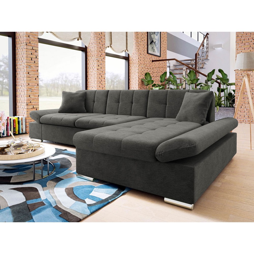 Γωνιακός καναπές Montana-Ανθρακί-Δεξιά