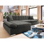 Γωνιακός καναπές Montana-Ανθρακί-Αριστερή
