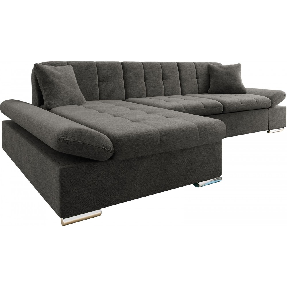 Γωνιακός καναπές Montana-Ανθρακί-Αριστερή