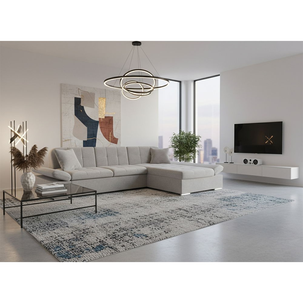 Γωνιακός καναπές Montana-Γκρι Ανοιχτό-Δεξιά