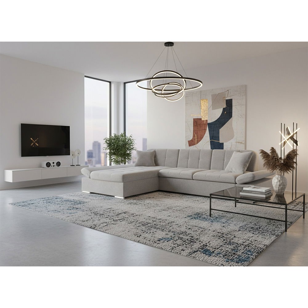 Γωνιακός καναπές Montana-Γκρι Ανοιχτό-Αριστερή