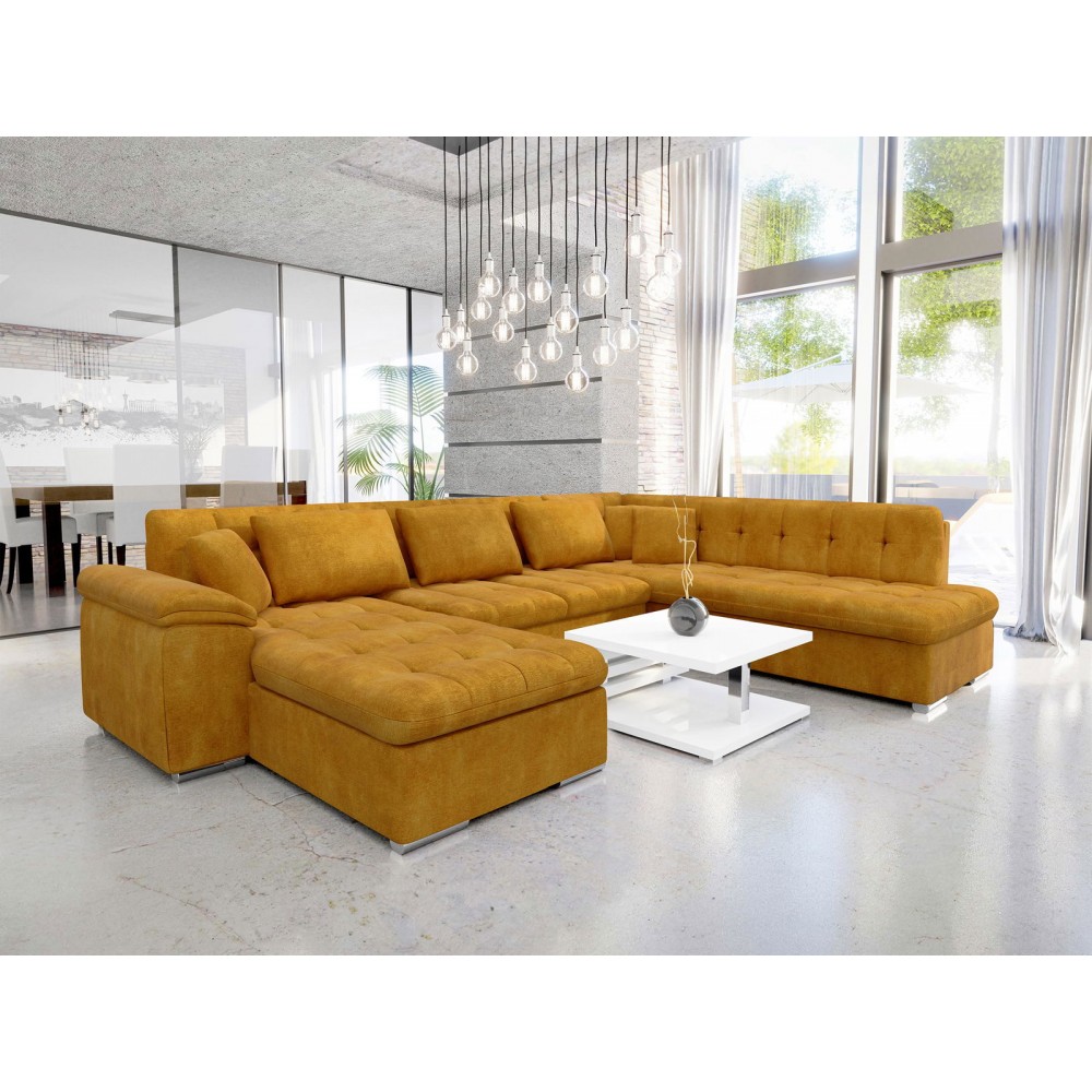 Γωνιακός καναπές Niko-Μουσταρδί-Αριστερή