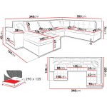 Γωνιακός καναπές Niko-Μουσταρδί-Αριστερή