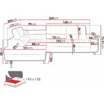 Γωνιακός καναπές Nord-Εκρού-Αριστερή
