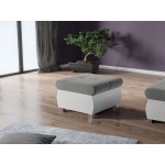 Πουφ Orkan -Γκρι - Λευκό