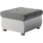 Πουφ Orkan -Γκρι - Λευκό