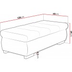 Πουφ Orkan plus-Γκρι - Λευκό