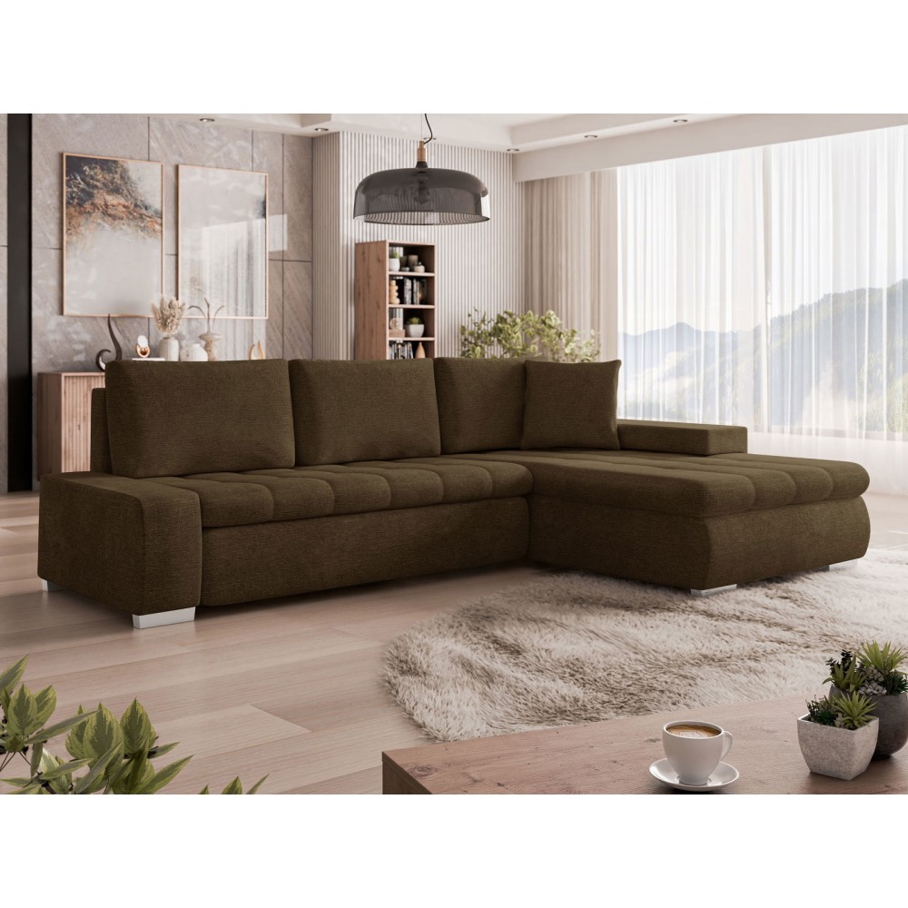 Γωνιακός καναπές Orkan mini-Καφέ