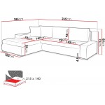 Γωνιακός καναπές Orkan mini-Καφέ