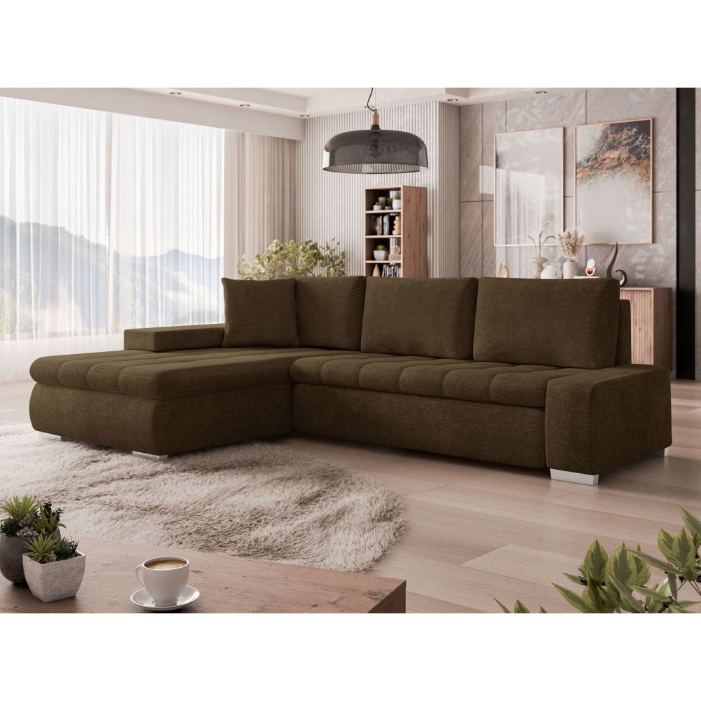 Γωνιακός καναπές Orkan mini-Καφέ