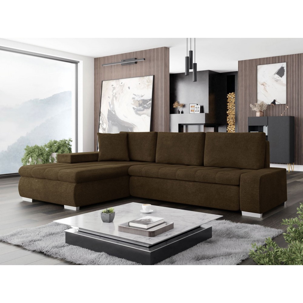 Γωνιακός καναπές Orkan mini-Καφέ