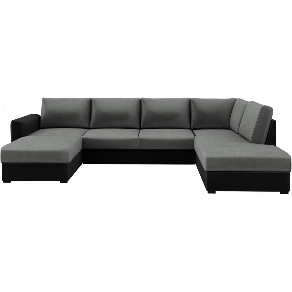 Γωνιακός καναπές Wilma-Γκρι - Μαύρο-Δεξιά