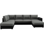 Γωνιακός καναπές Wilma-Γκρι - Μαύρο-Αριστερή