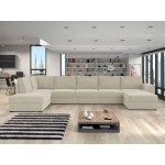 Γωνιακός καναπές Wilma large-Εκρού-Αριστερή