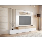 Σύνθετο Σαλονιού Narezi II-Λευκό - Φυσικό